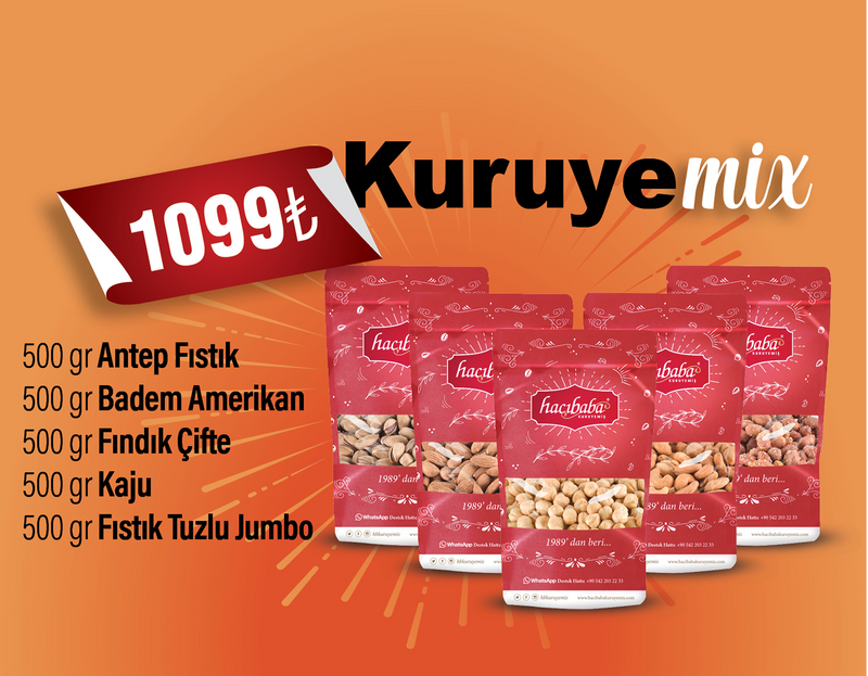 Kuruyemix - 5 Karışık Kuruyemiş - Kampanya Paketi